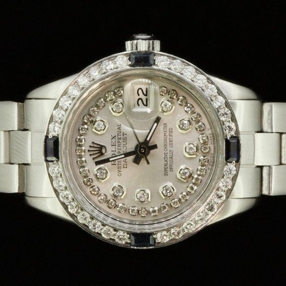 Rolex Ladies Datejust Date Oyster Steel Diamond Dial Bezel Sapphire Watch main image 5